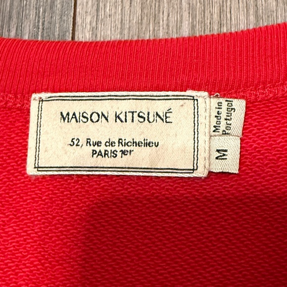 Maison Kitsuné Red Crewneck - Picture 2 of 11